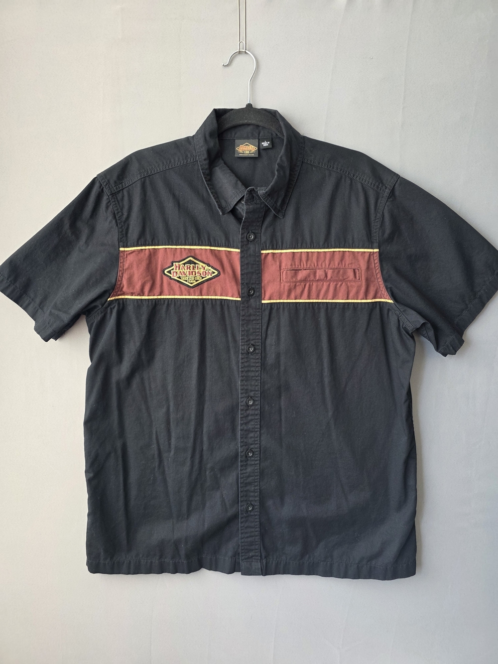 Harley-Davidson 120th Anniversary Shirt Men’s L Black Red Short Sleeve